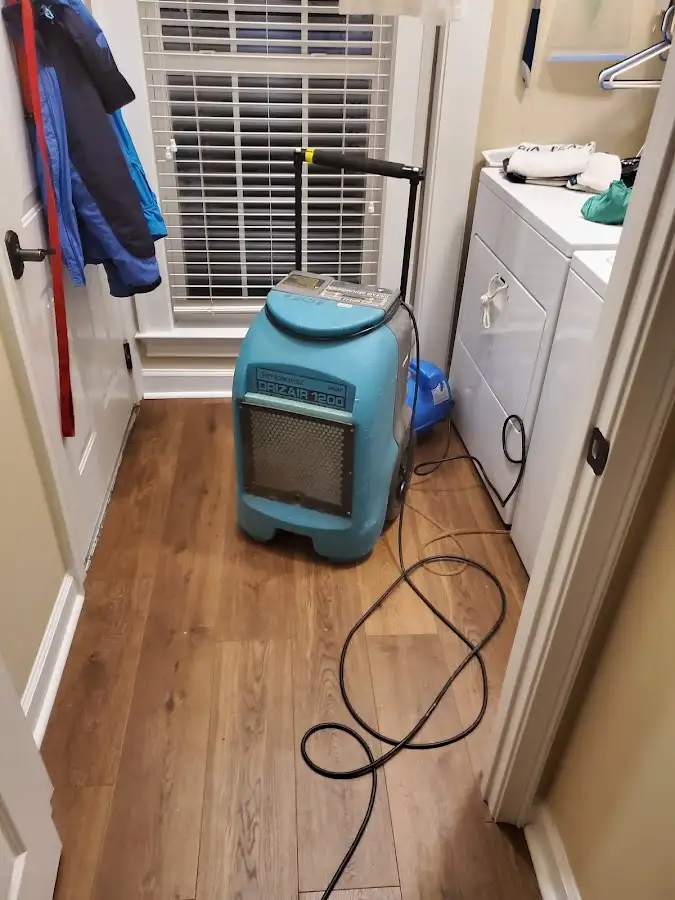Commercial dehumidifier deployed for Flood Damage Cleanup in Big Lake